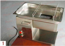 Máquina de corte de carne qh com lâminas de aço inoxidável, 500kg/hr, fatiador mest, envio rápido por fedex 2024 - compre barato