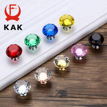 KAK 30mm Diamond Shape Design Crystal Glass Knobs Cupboard Pulls Drawer Knobs Kitchen Cabinet Handles Furniture Handle Hardware 2024 - купить недорого