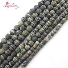6/8mm Round Beads Frost Matte Green Zebra Agates Natural Stone Beads For Jewelry Making DIY Necklace Bracelets 15" Free Shipping 2024 - buy cheap