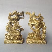 Pure copper feng shui dragon and dancing dragon and phoenix was Cheung Decoration 2024 - buy cheap