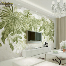 beibehang Green leafy plants Custom Mural Wallpaper Landscape Photo Wall paper Murals Living Room Bedroom wall papers home decor 2024 - buy cheap