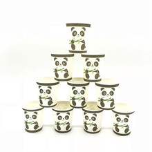 10 pçs/lote Tema Panda Copo Dos Desenhos Animados para Crianças Festa de Aniversário Copo de Papel Descartável copo de Papel Copo de Vidro de Casamento Decoração de Abastecimento 2024 - compre barato