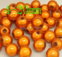 Wholesale Orange Acrylic Bubblegum Chunky Miracle Beads 4/6/8/10/12/14/16/18/20mm For Fashion Jewelry Making 2024 - buy cheap