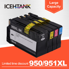 ICEHTANK Compatible Replacement For HP 950 951 XL Ink Cartridge 950XL 951XL Officejet pro 8100 8610 8620 8630 8600 Printer Full 2024 - buy cheap