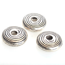 80x nova chegada 6x14mm canelado ondulado acrílico antigo prata chapeado espaçador espiral rosquinha ccb grânulo para diy jóias fazendo 2024 - compre barato