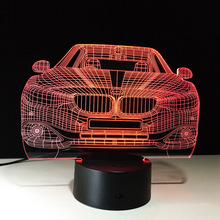 3D LED Car Illusion Lamp 7 Color Changing LED Luminaria Night Light Decor Lamp Bedroom Lighting for Boy Girls Toy Brithday Gift 2024 - buy cheap