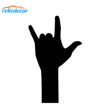 10*16cm ILY Love Hand Sign Language Silhouette Vinyl Car Window Decal Decor iPad Laptop Decals I Love You Art Sign L765 2024 - buy cheap