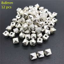 8x8mm 12pcs Alloy Beads Cap Jewelry Findings Ancient Silver Charms  Pendant Charms For Jewelry Making DIY Accessories PJ001 2024 - buy cheap