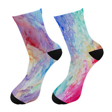 New 3D Printed Graffiti Painting Crew Socks Men Colorful Street Trend Painting Long Men's Dress Tube Socks Hip Hop Happy Socks 2024 - buy cheap