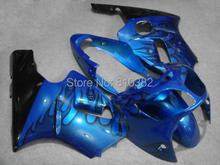 Full tank cover Fairing kit for KAWASAKI Ninja ZX12R 2000 2001 ZX12R 00 01 Black flames blue ABS Fairings set+gifts SB19 2024 - buy cheap