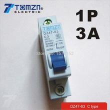 1P 3A 240V/415V 50HZ/60HZ Mini Circuit breaker MCB C45 C type 2024 - buy cheap