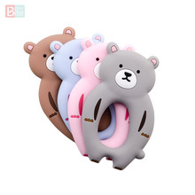 Bite Bites 1PC Bear Silicone Baby Teethers Tiny Rod Food Grade Silicone Pendant For Pacifier Chain Baby Goods Dinosaur Teether 2024 - buy cheap