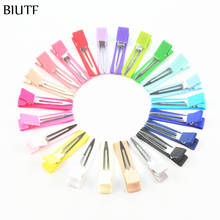 50pcs/lot Grosgrain Ribbon Wrapped Single Prong Metal Clip Fashion Hairpin Hair Accessories 22 Colors Available FJ08 2024 - buy cheap
