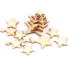 Mixed 10-80mm Natural Star Wood Pieces Home Decor Accessories Wooden Handicraft For DIY Wedding Crafts Embellishment M1982 2024 - buy cheap