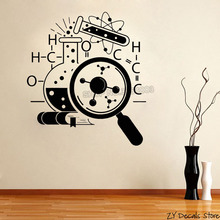 Chemistry Scientist Art Stickers Wallpaper Teens Bedroom Removable Home Decoration Science Vinyl Wall Decal Lab Decor Mural S518 2024 - buy cheap