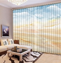Cortina 3d de sala de estar moderna, cortinas coloridas com estampa de mármore, para decoração de casa, quarto, blackout, janela colorida 2024 - compre barato