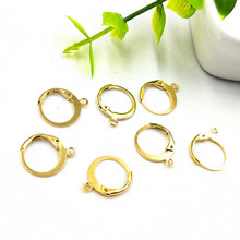 10pcs 15x12mm Platinum/Golden 316L Stainless Steel Hoop Earrings Findings Component Jewelry Making DIY Wire Accessory 2024 - buy cheap