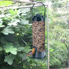 1 pc Alimentador de Suspensão Do Pássaro Selvagem Semente Jardim Ao Ar Livre Plástico Transparente Recipiente De Armazenamento para as aves de poleiro 2024 - compre barato