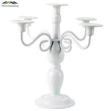 Candelabro de Metal para escritorio, soporte de vela de 5 brazos, blanco, decoración del hogar, boda, GZT039 2024 - compra barato