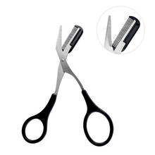 1Pcs Stainless Steel Eyebrow Scissors With Comb Hair Remover Beauty Tool Makeup Tools Hair Grooming Removal Manicure Scissors 2024 - buy cheap