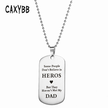 Caxybb Charms Military Men's Stainless Steel necklaces Dog Tag Pendant Necklace Chains Necklace Fathers Day gifts for dad 2024 - buy cheap