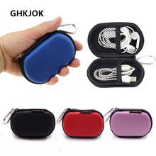 Fundas de auriculares portátiles, Mini bolsas de almacenamiento con cremallera, cubierta dura para auriculares, tarjetas SD, Fundas protectoras para cables USB, Organizador 2024 - compra barato