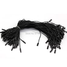 free shipping wholesales top quality black clothing hang tag WAX CORD/cotton rope/string buckle/sling/thread 500 pcs a lot 2024 - buy cheap