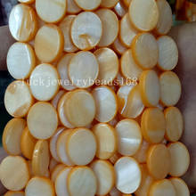 Free Shipping Fashion Jewelry 10x14mm Beautiful Orange Mother of pearl Shell Oval Loose Beads 15" FG7154 2024 - buy cheap