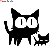 Three Ratels TZ-1970# 18x15cm Cute Cat Car Sticker Funny Stickers Styling Removable Decal 2024 - buy cheap