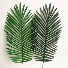 10p Artificial Plants Palm Tree Leaf Faux Leaf Plant Palm Sunday Leaf Greenery for Green Wall Decoration Wedding Party Event 2024 - buy cheap