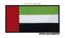 UNITED ARAB EMIRATES 100% embroidery flag patch 3" wide  bag/iron 3d patch 2024 - buy cheap