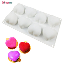 SHENHONG Lovely Heart Dessert Silicone Cake Mold For Baking Comma Meniscus Mould Mousse Pan Bakeware Chocolates Moule Pastry 2024 - buy cheap