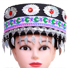 Sombrero de danza nacional china miao de 4 colores para adultos y niños 2024 - compra barato