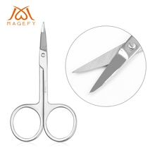 Eyebrow Scissor Makeup Trimmer Eyebrow Eyelashes Nose Facial Hair Remover Stainless Steel Manicure Scissors Nail Cuticle Tool 2024 - buy cheap