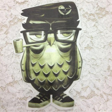 Fashion Cute Patch Fabric Clothes 25CM Pipe owl Stickers Thermal Transfer Printing Iron on patches for clothing T shirt Women 2024 - buy cheap