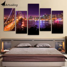 Pintura en lienzo de puente nocturno, póster impreso en HD para decoración de habitación, imagen de lona, envío gratis/ny-3009 2024 - compra barato