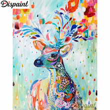 Dispaint Full cuadrado/redondo taladro 5D DIY diamante pintura "Color Ciervo" bordado punto de cruz 3D decoración para el hogar A10366 2024 - compra barato