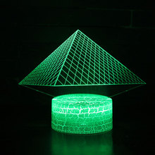 Great Pyramids theme 3D Lamp LED night light 7 Color Change Touch Mood Lamp Christmas present Dropshippping 2024 - buy cheap