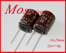 250v 68uf 200v 100% Original new NCC KXG Electrolytic Capacitor Capacitance Radial  16x20mm 2024 - buy cheap