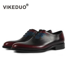 VIKEDUO 2020 винтажные классические мужские туфли с рисунком бабочки, Формальные туфли, Мужская Свадебная офисная обувь, туфли из натуральной кожи 2024 - купить недорого