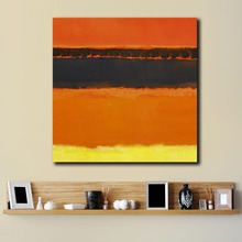 Mark rotko-Cuadro de arte de pared, pintura al óleo sobre lienzo, pinturas decoración del hogar, rojo, negro, naranja y Rosa en amarillo 2024 - compra barato