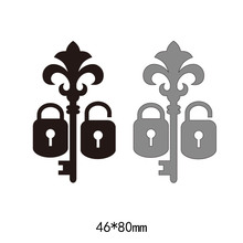 Key and lock decoration Metal Cutting Dies Stamp Stencil for DIY Scrapbooking Photo Album Embossing Decorative Craft Die 2024 - buy cheap