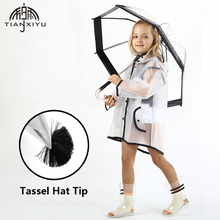 New Cute Waterproof Polyester Kids Raincoat Boy Children Girls Windproof Poncho Kindergarten Student Baby Transparent Rain Coat 2024 - buy cheap