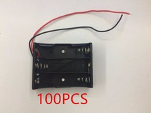 100PCS High Recommend Box Holder For 3 x AA Black With Wire Leads Plastic Battery Storage 2024 - buy cheap