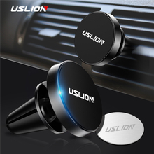 USLION Car Phone Holder For iPhone X XR XS Max 360 Universal Magnetic Mini Air Vent Mount Stand Holder For Samsung Xiaomi Huawei 2024 - buy cheap