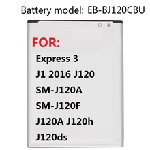 Bateria embutida para samsung galaxy express 3, j1 2016, j120 EB-BJ120CBU j120a j120h j120ds 2050mah nfc 2024 - compre barato