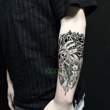 Waterproof Temporary Tattoo Sticker Rose Skull Head Big Size fake tatto flash tatoo arm tattoos for women girl men 2024 - buy cheap