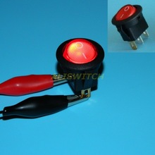 100x Free Shipping High Bright Red 12V LED Light Car Boat Round Rocker ON/OFF SPST Switch 3 Pins With LED Toggle Switch 2024 - buy cheap