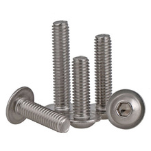 50pcs M3 304 stainless steel Round head with hexagon socket side cap screws Semicircular heads with pad screw 6mm-16mm Length 2024 - buy cheap
