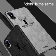 New Deer Pattern Original Cloth Phone Case For iPhone XS MAX XR X Shockproof Cover for iphone 7 8 Plus 6 6s Plus Soft Back Cases 2024 - buy cheap